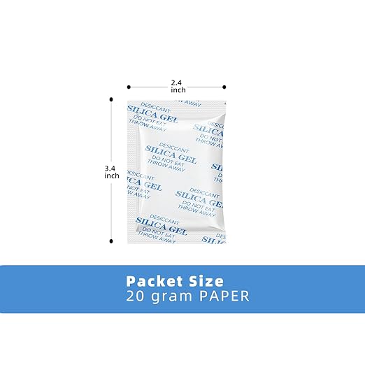 Silica Gel Packets, 20 Gram 50 Packs Dessicant Packets - Image 5