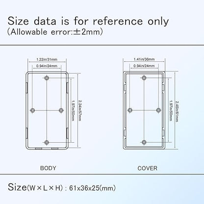 Project Box 8 Pieces Electrical Box Small Junction Box ABS Plastic Enclosure - Image 7