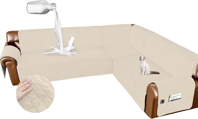 Arfntevss Waterproof Sectional Couch Covers L Shape Washable Velvet Sofa Cover by Arfntevss