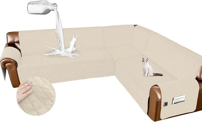 Arfntevss Waterproof Sectional Couch Covers L Shape Washable Velvet Sofa Cover by Arfntevss