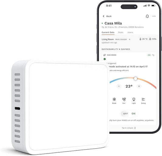 Smart Sensor for Air Quality Monitor, AC Control CO, WiFi Quality, Energy by LaylaEco