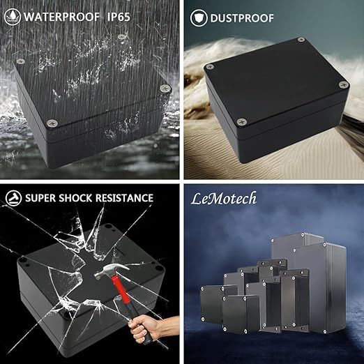 LeMotech ABS Plastic Electrical Project Case Power Junction Box, Project Box - Image 7