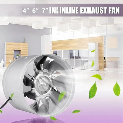 Ventilation Fan 4"/6"/7" Low Noise High Speed Inline Duct Bathroom Toilet Wall - Image 3