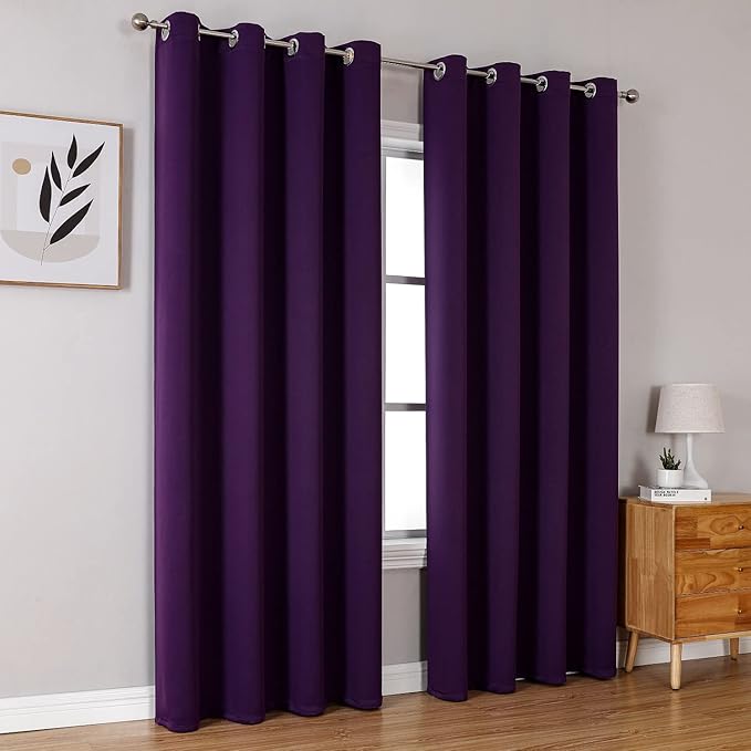 ChrisDowa Blackout Curtains 108 Inches Long 2 Panels Set - Image 6
