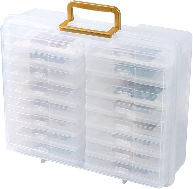 novelinks Transparent 4" x 6" Photo Organizers and Photo Storage Box - Image 2