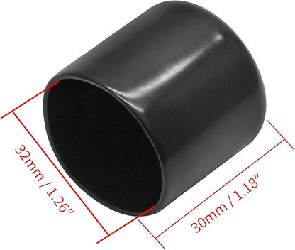 12Pcs Round Chair Leg Caps 1-1/4" IDVinyl Flexible Bolt Chair Leg Protectors - Image 2