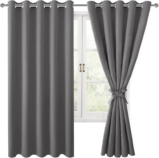 Hiasan Blackout Curtains for Bedroom, 60 x 63 Inches Length by Hiasan