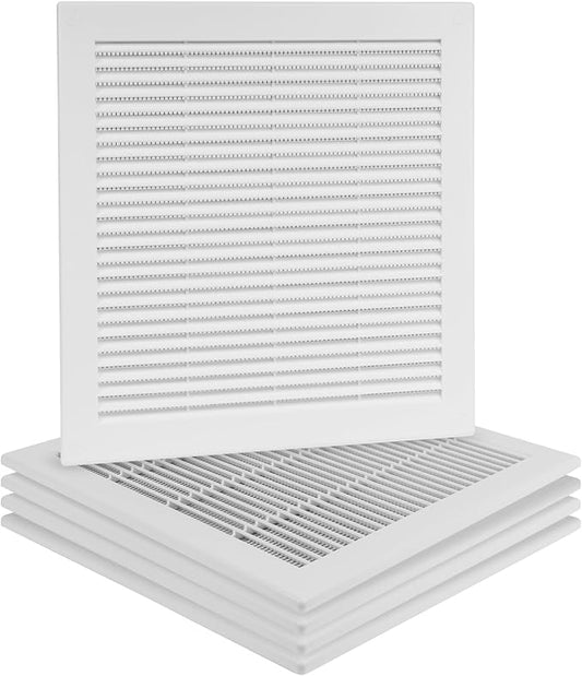 5-Pack 12" x 12" Square Air Vent Cover – White Plastic Vent Deflector by Unknown