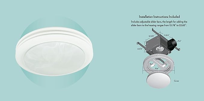 Good Housekeeping (90052 Yorkshire 80 CFM 2.5 Sones Decorative Bathroom - Image 4