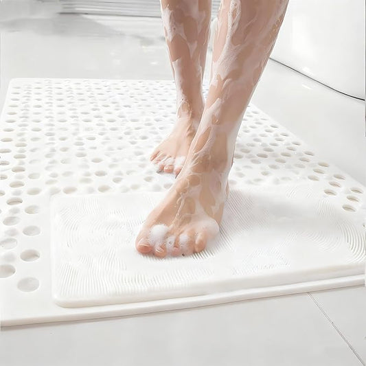 Bath Tub Shower Mat with Soft Shower Foot Scrubber Mat by MERLEU