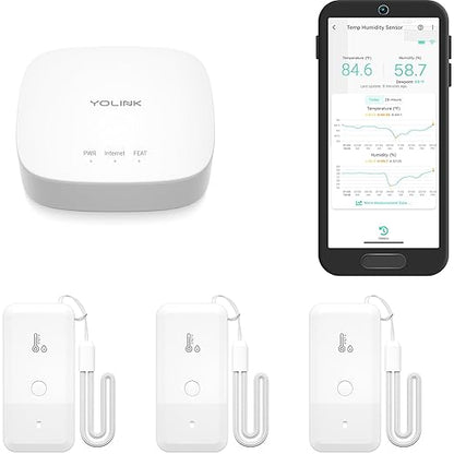 YoLink Smart Wireless Thermometer Hygrometer, Wide Temp Range by YoLink