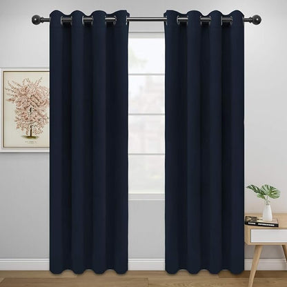 Easy-Going Blackout Curtains for Bedroom, Solid Thermal Insulated Grommet and by Easy-Going