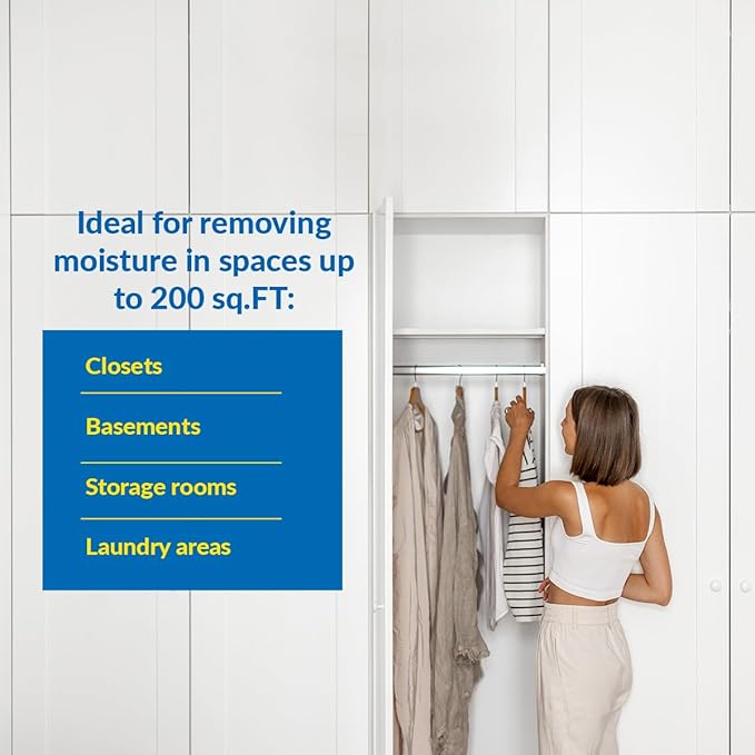 HUMYDRY Hanging Moisture Absorber Bags, 6 Packs of 3 Unscented 15.9 Oz - Image 4