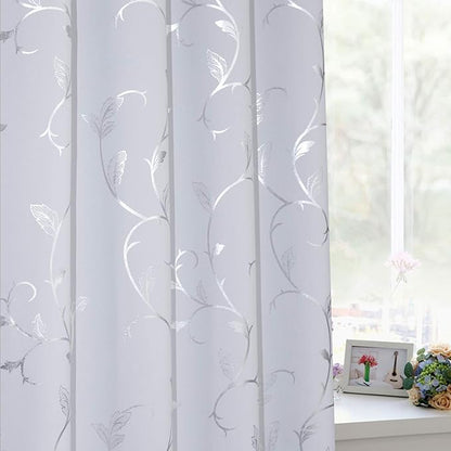 BUHUA Small Window Decor Blackout Curtains Thermal Insulated Room Darkening - Image 3