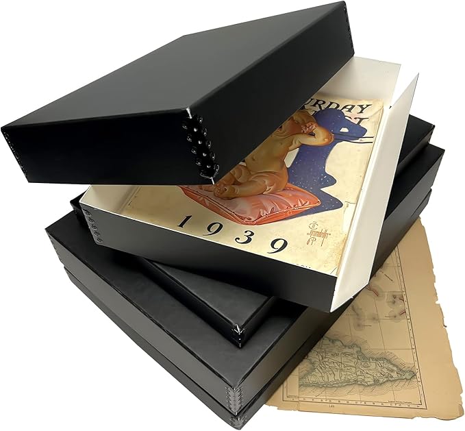 Lineco, 11x14 Black Museum Archival Storage Box, Drop Front Design, - Image 8