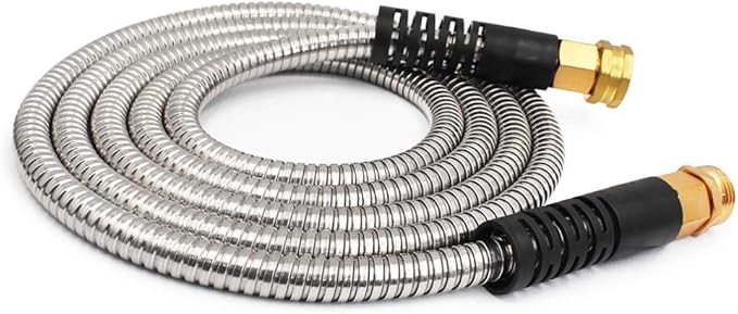 Cesun 10 FT Metal Garden Hose, Drinking RV Water Hose, Reinforced Metal Fittings by Cesun