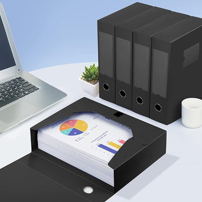 HUA JIE A4 Storage File Boxes Plastic Archives Cases - Image 8