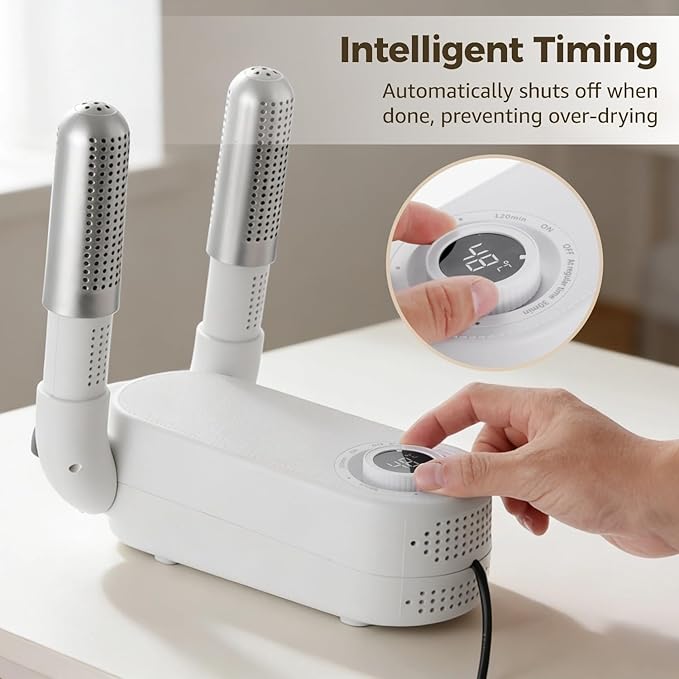 Boxing Glove Dryer with Intelligent Timer, Portable Boot Shoe Dryer with 360° - Image 3