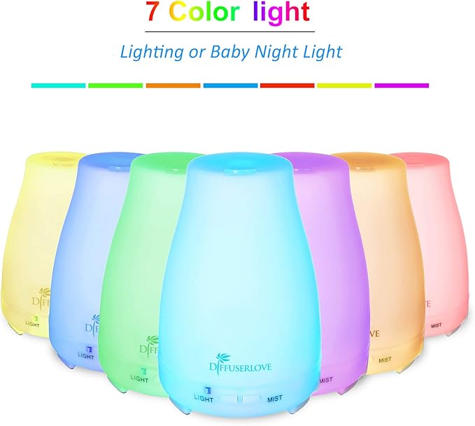 Diffuserlove Diffuser 2 Pack Essential Oil Diffuser 200ML Remote Control - Image 2
