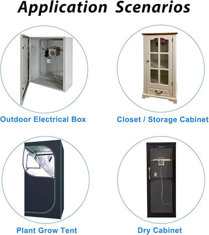 Automatic Small Dehumidifier for Grow Tent, Electric Box, Storage Cabinet - Image 3