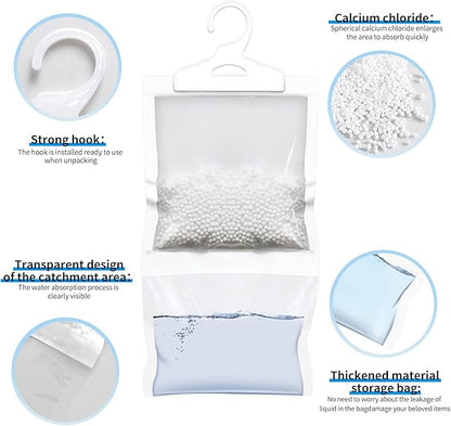 ZSZMFH 12 Pack Moisture Absorber Hanging Bags, Fragrance Free Humidity Packs - Image 2