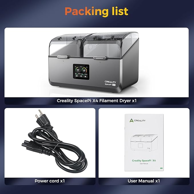 Creality Filament Dryer 4 Spools, Space Pi X4 Filament Storage Box:Dual - Image 8