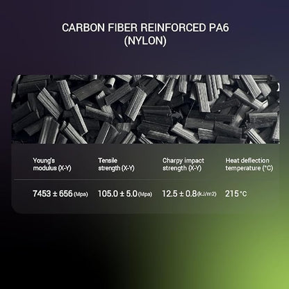 Polymaker Fiberon PA6-CF Carbon Fiber Nylon Filament 1.75mm Black 3kg, Fiberon - Image 5