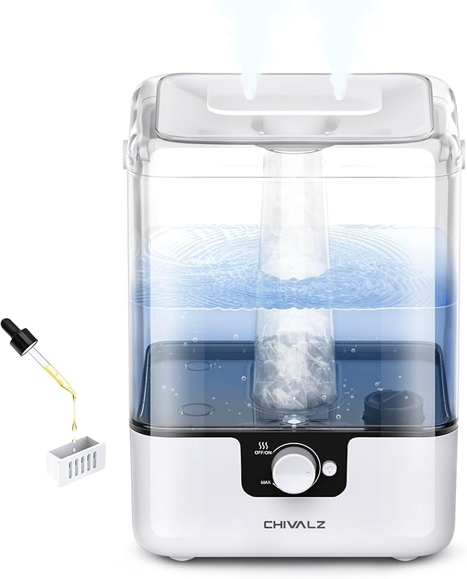 CHIVALZ Humidifiers for Bedroom Large Room Home, 6L Cool Mist Humidifier for by CHIVALZ