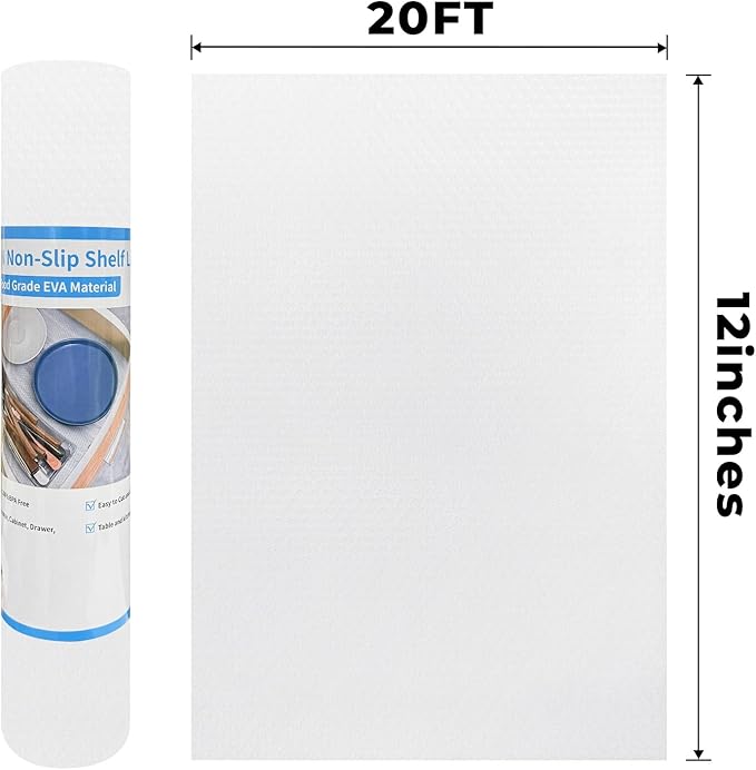 Kitchen Shelf Liner Non-Slip Cabinet Liner 12 in x 20 FT Washable Refrigerator - Image 6