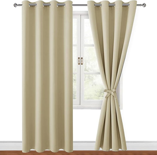 Hiasan Blackout Curtains for Bedroom, 52 x 84 Inches Long by Hiasan