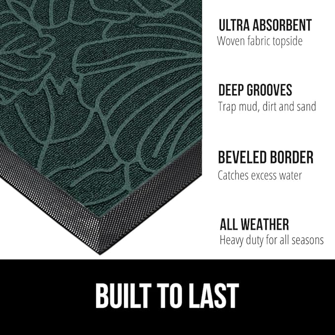 GORILLA GRIP 100% Waterproof All-Season WeatherMax Doormat US Designed Natural - Image 3
