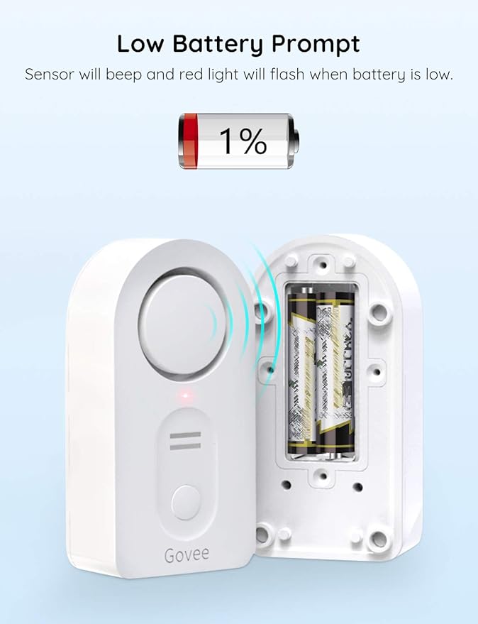 Govee Water Leak Detectors 1 Pack, 100dB Adjustable Audio Alarm Sensor - Image 8