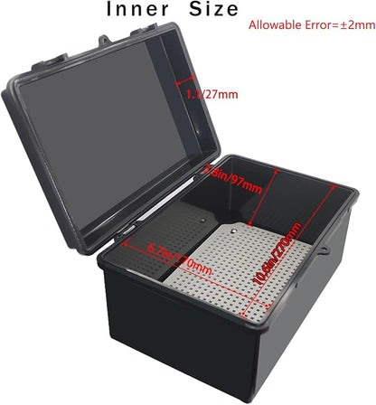 Junction Box, Hinged Black Cover IP67 Waterproof ABS Project Box - Image 3