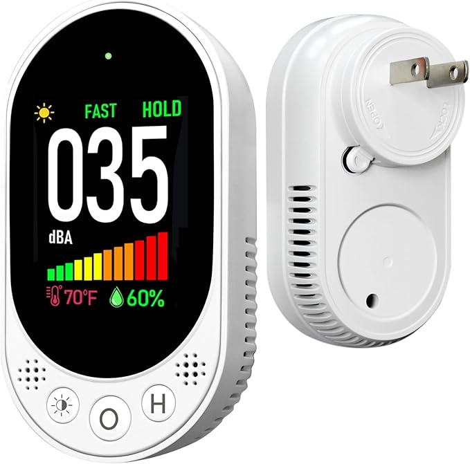 Decibel Meter Plug-in Wall, 30-130dB Sound Level Meter, Data by LSENLTY