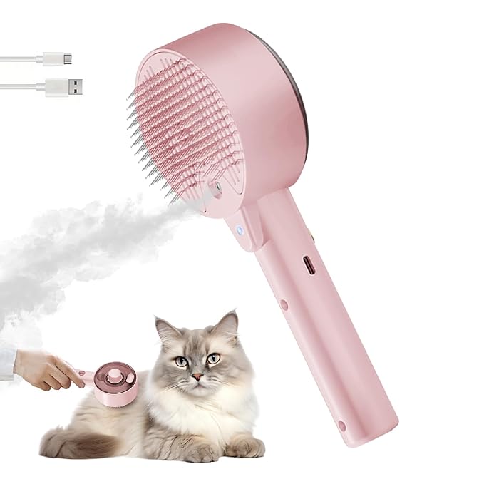 Cloud Care Cat Brush for Indoor Cat Steam Brush for Shedding Spritz Defur Comb by rolemon