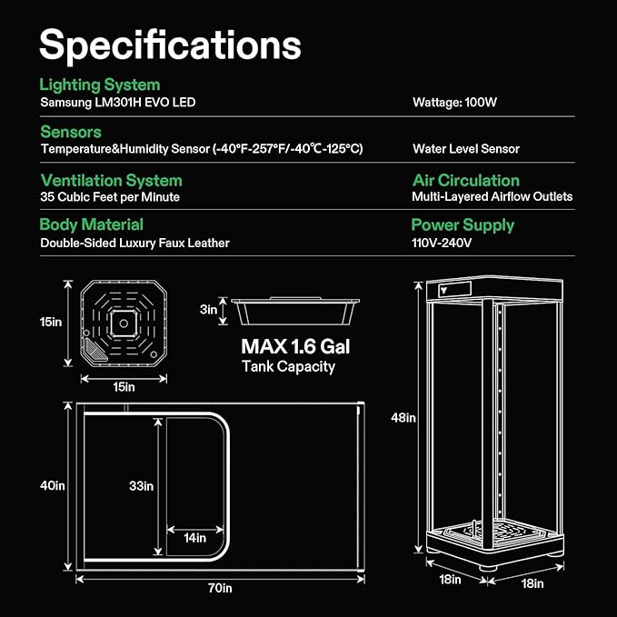 VGrow All-in-One Smart Grow Box, Professional System - Image 8