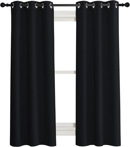 NICETOWN Complete 100% Blackout Curtain Set, Double Panels, Thermal Insulated & by NICETOWN