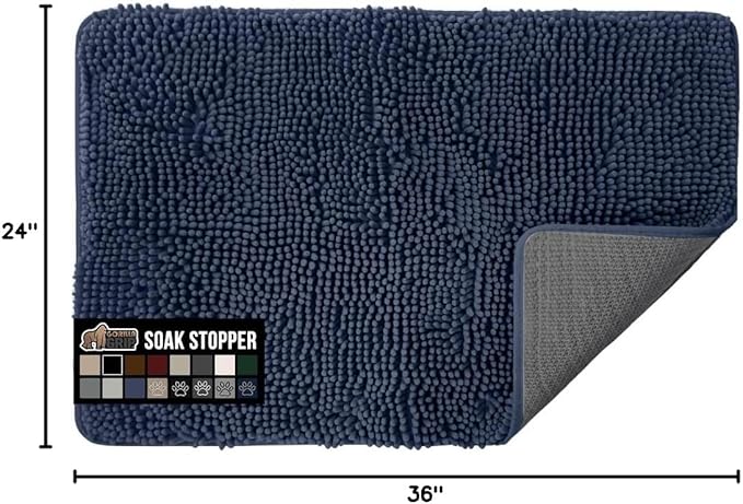 GORILLA GRIP SOAKSTOPPER Dog Door Mat, 36x24 Machine Washable Rug Absorbent - Image 2