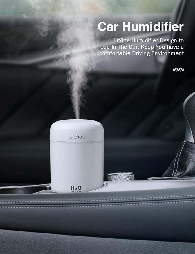 Colorful Cool Mini Humidifier, USB Personal Desktop Humidifier - Image 4