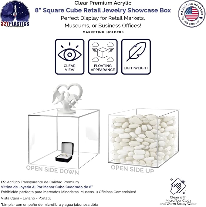 8" Acrylic Display Riser Box - Image 3