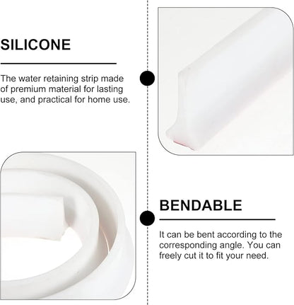 LIFKOME 2m Bathroom Strip Kitchen Desktop Strip Shower Water Blocker Edge Guard - Image 6