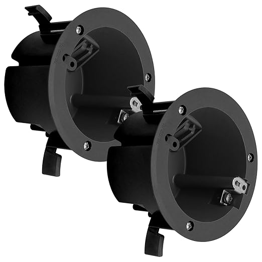 4" Old Work Round Black Box, 18 Cubic Inch Round Outlet Box, ETL Listed by YQMIGU