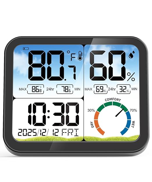 VOCOO Digital Indoor Room Thermometer by Home