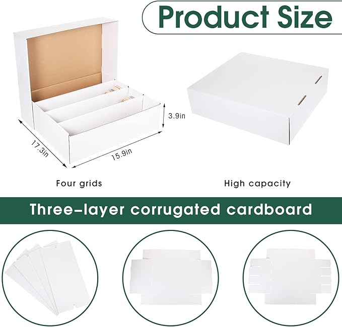 Yexiya 1 Pcs 3200 Count Sports Card Storage Boxes White Trading Card Box - Image 2
