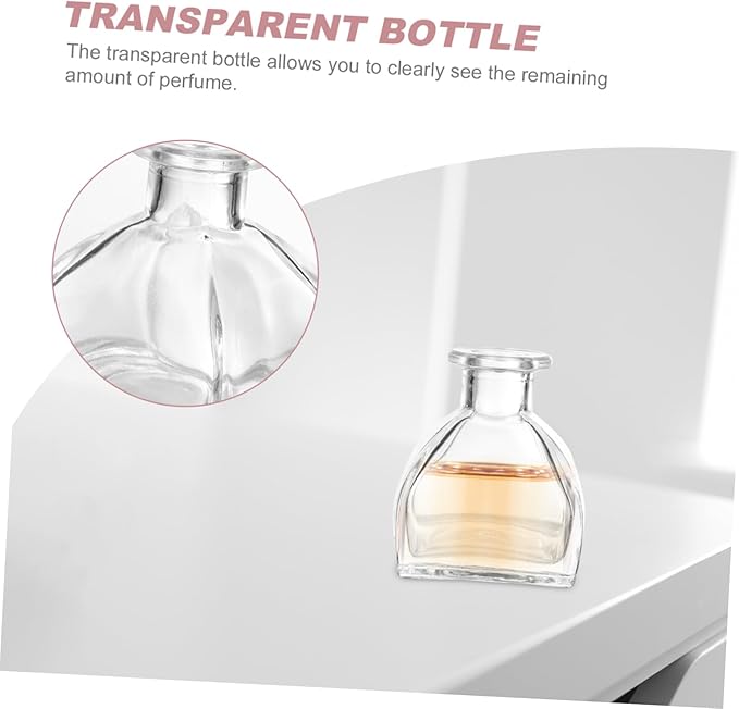 Veemoon Essential Oil Diffuser Bottles Set of 3 Fragrance Release Glass Jars - Image 4