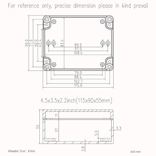 Junction Box, Zulkit Project Box IP65 Waterproof Outdoor Box ABS Plastic - Image 7