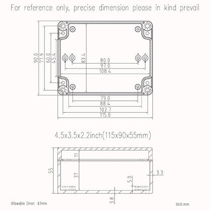 Junction Box, Zulkit Project Box IP65 Waterproof Outdoor Box ABS Plastic - Image 7
