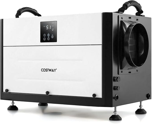COSTWAY 155 PPD Commercial Dehumidifier, 1900 Sq.Ft Crawl Space Dehumidifier by COSTWAY