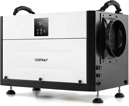 COSTWAY 124 PPD Commercial Dehumidifier, 1300 Sq.Ft Crawl Space Dehumidifier by COSTWAY