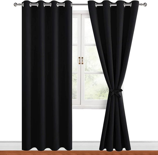 Hiasan Blackout Curtains for Bedroom, 52 x 84 Inches Long by Hiasan